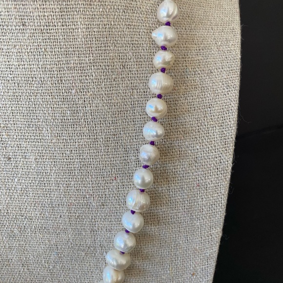 Freshwater Pearl & Gold Accent Necklace - Picture 3 of 15